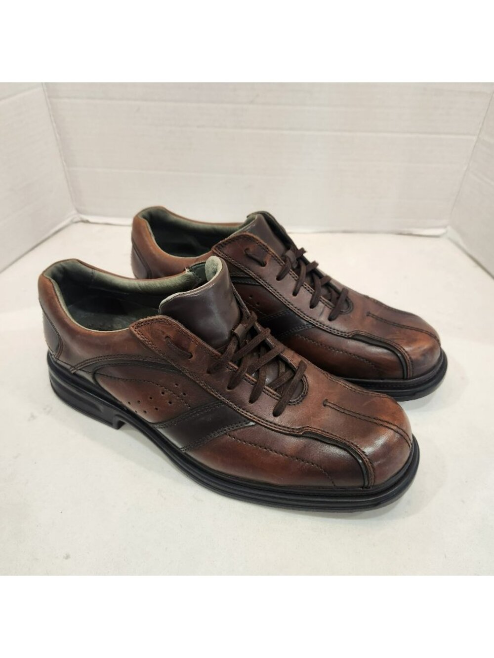 VTG CLARKS Brown Leather Casual Dress Around Town Shoes 78665 Men’s Size 10 M